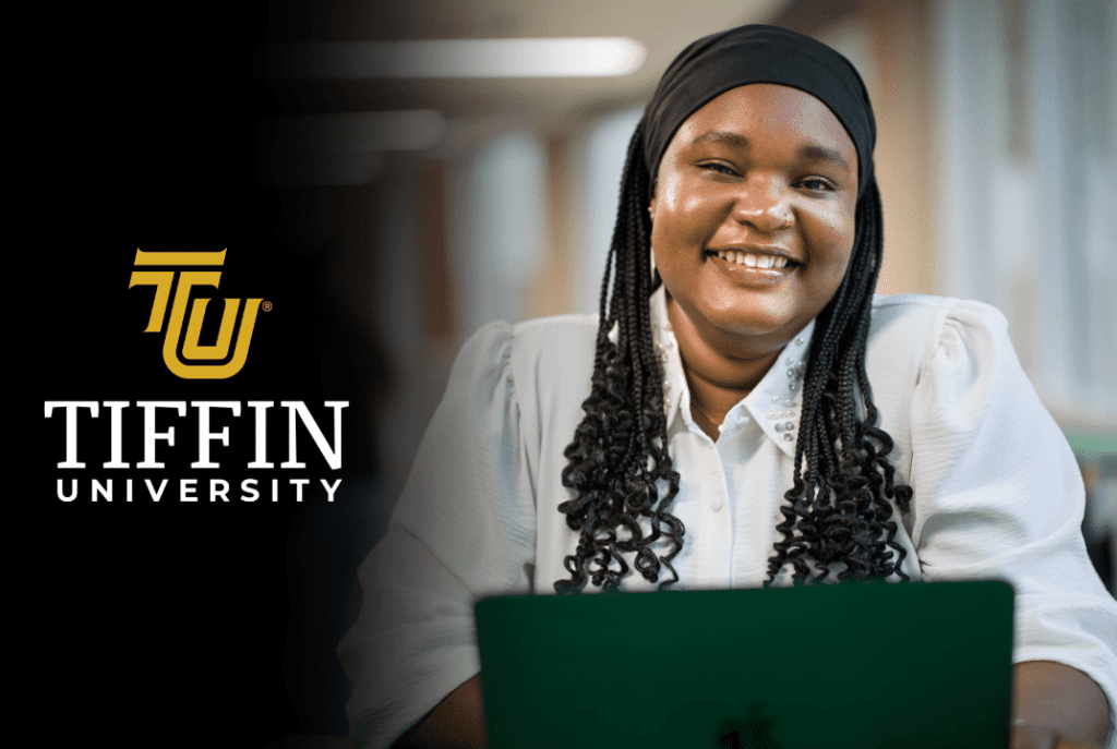 student at laptop
