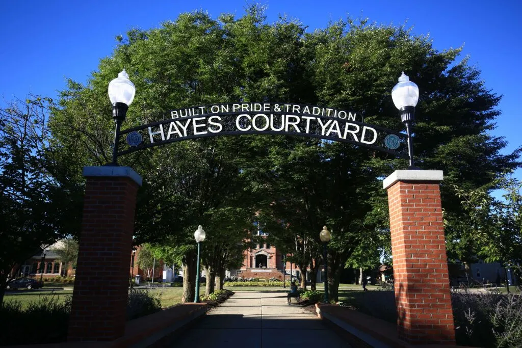 hayes courtyard sign