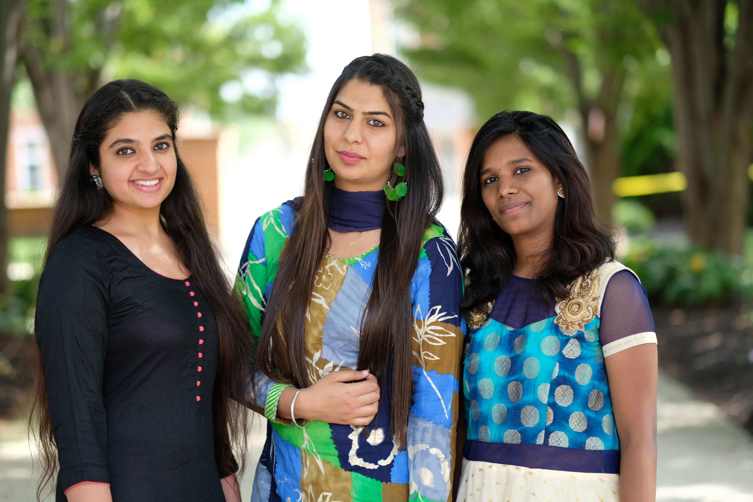 international students in sari