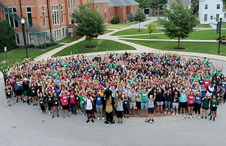 freshman class drone photo
