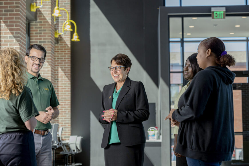 International Students talk to university president