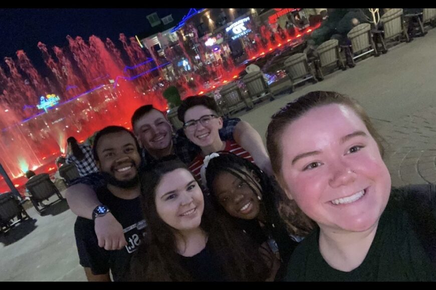 students smiling in Gatlinburg Tennessee