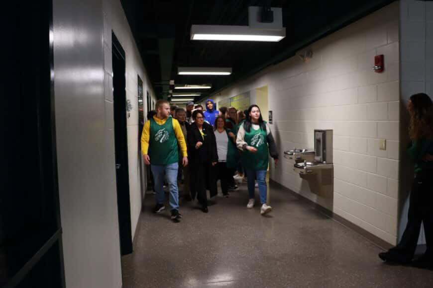 crowd of students at the secret service event