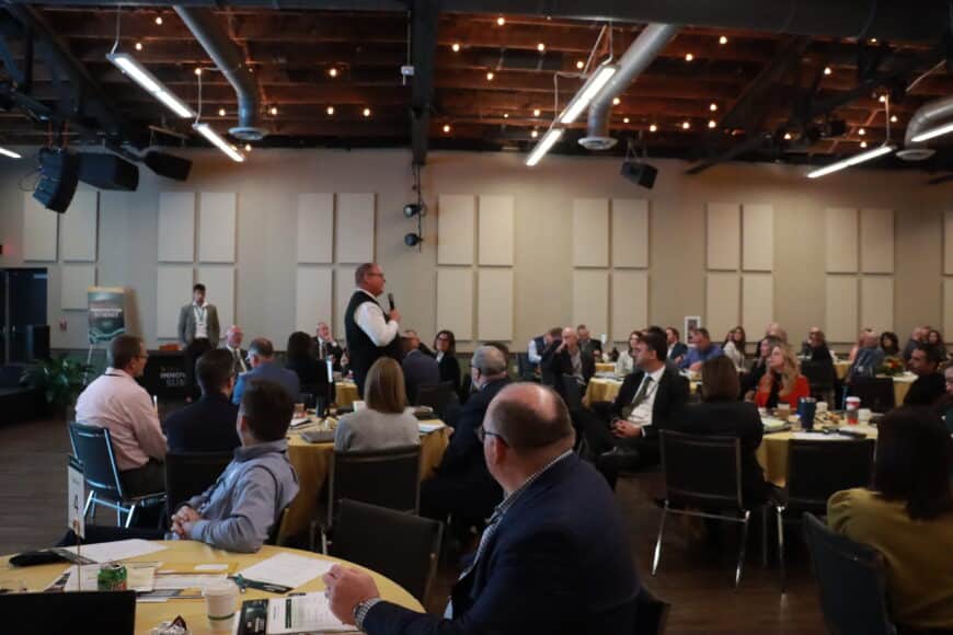 speaker in crowd at the innovation summit