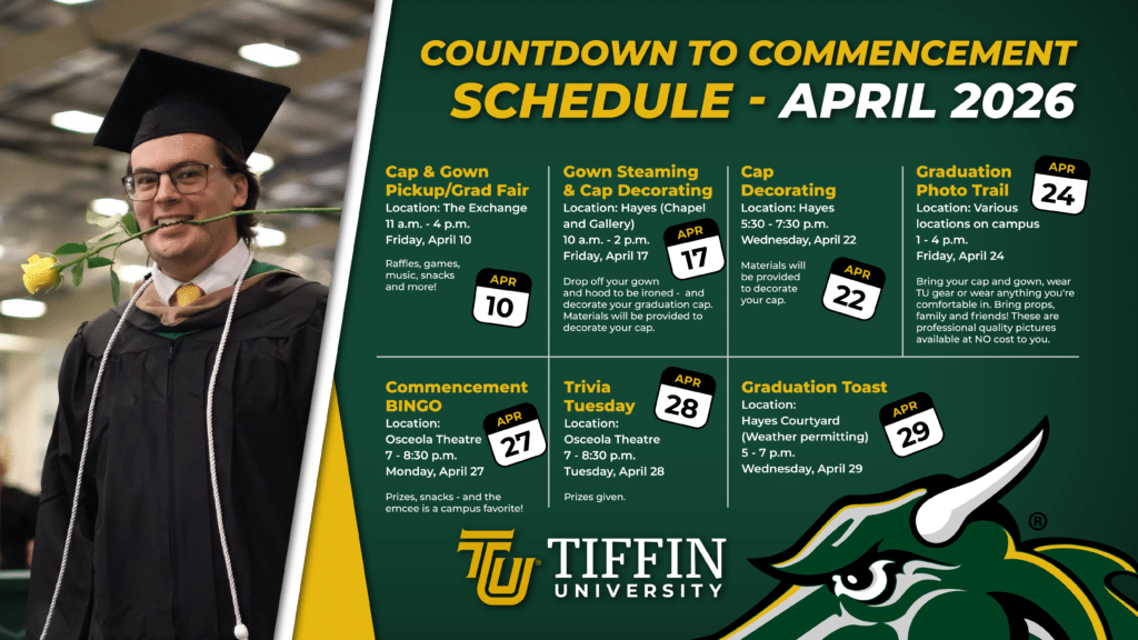 schedule of events for countdown to commencement