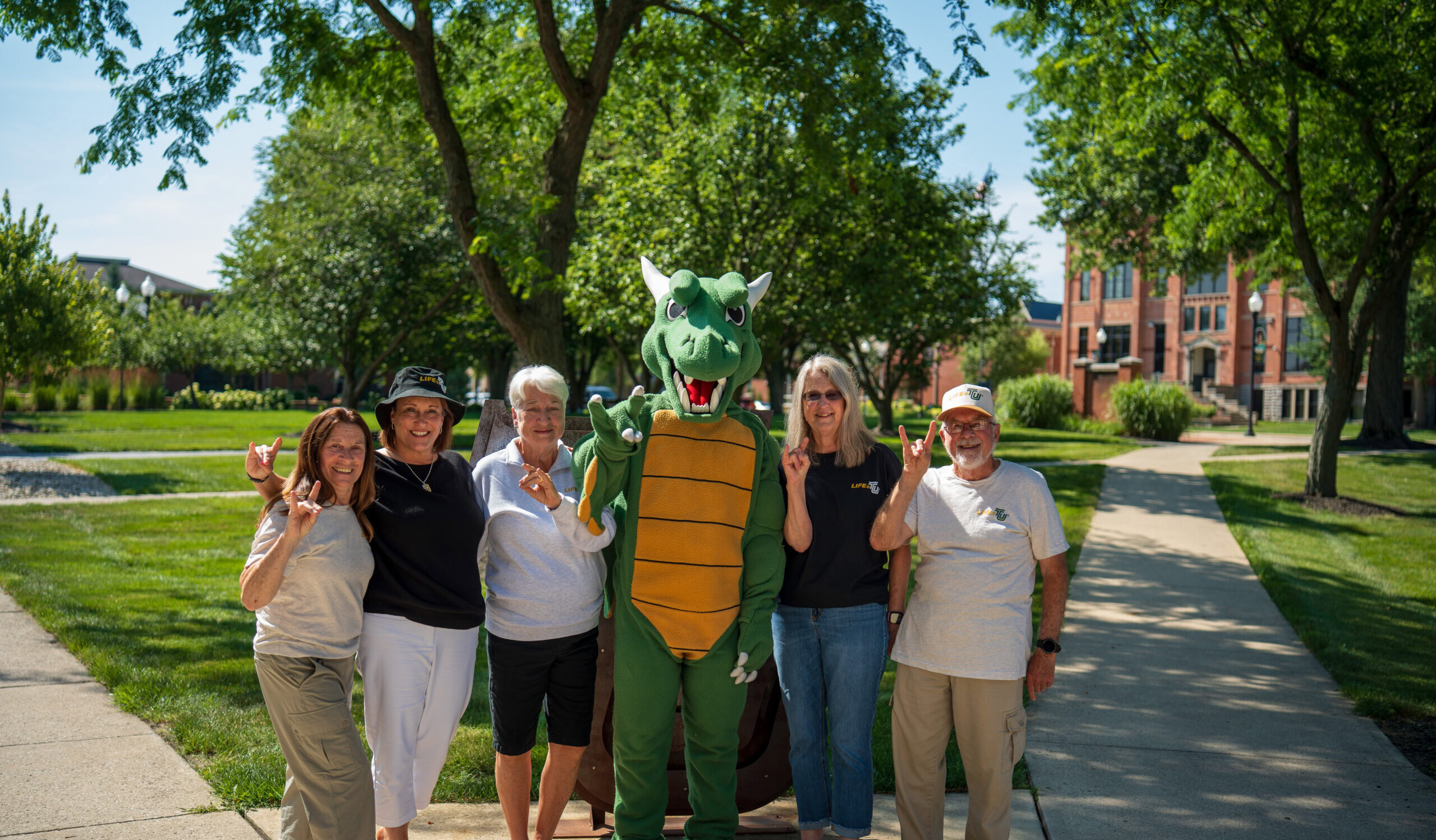 mascot with life at tu adults