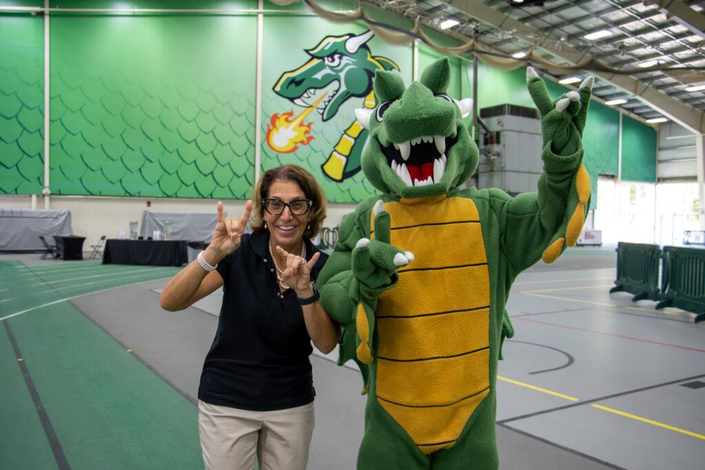 Dr. Schumacher with Blaze