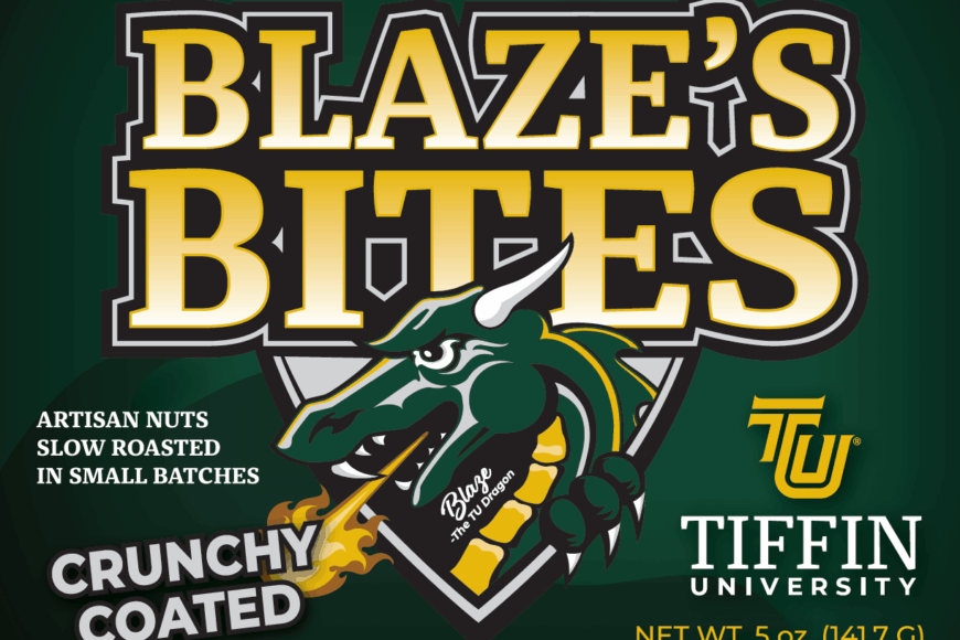 Tiffin University Partners with Wolfies Nuts to Introduce Blaze’s Bites