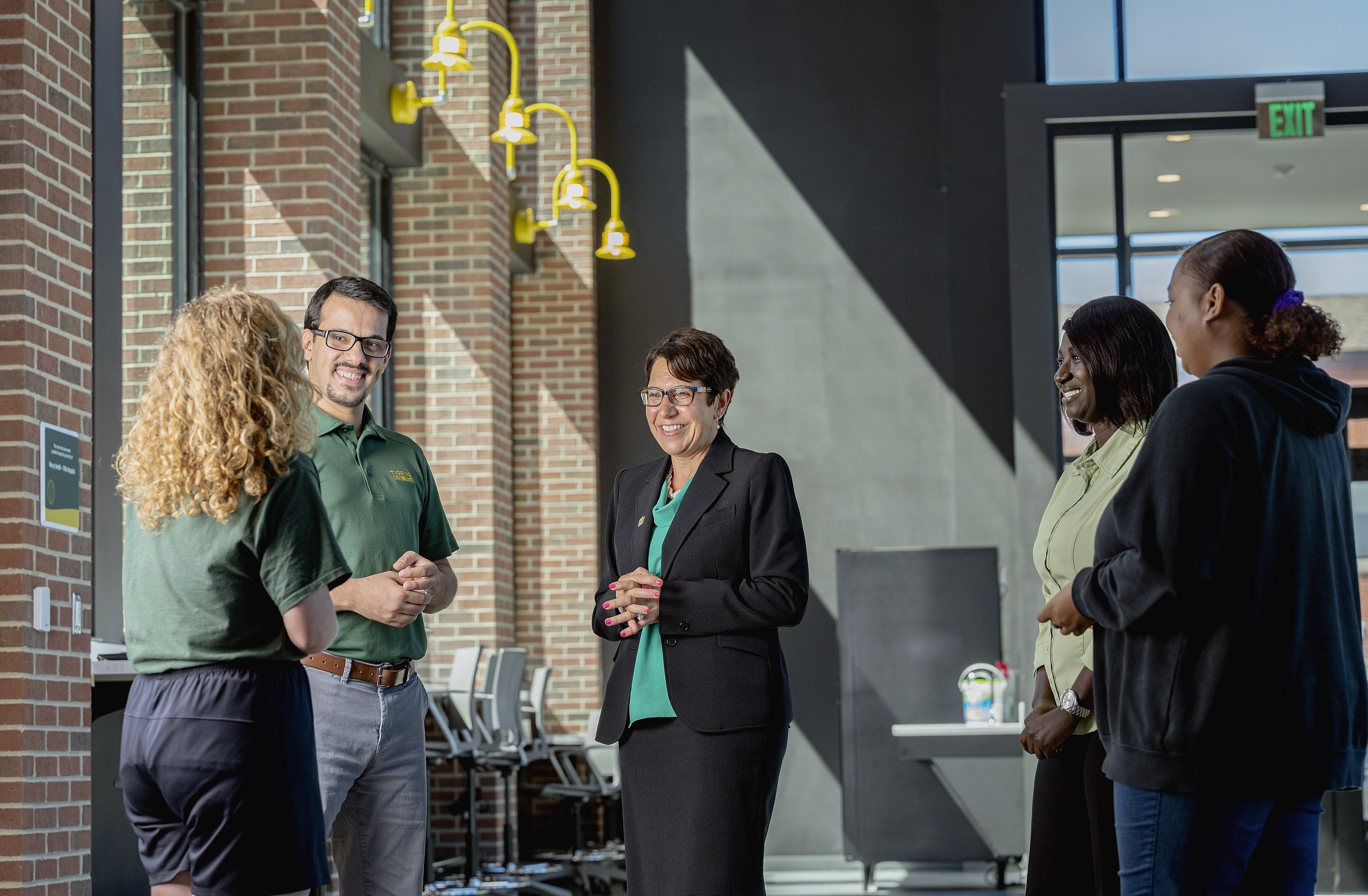 Schumacher with students