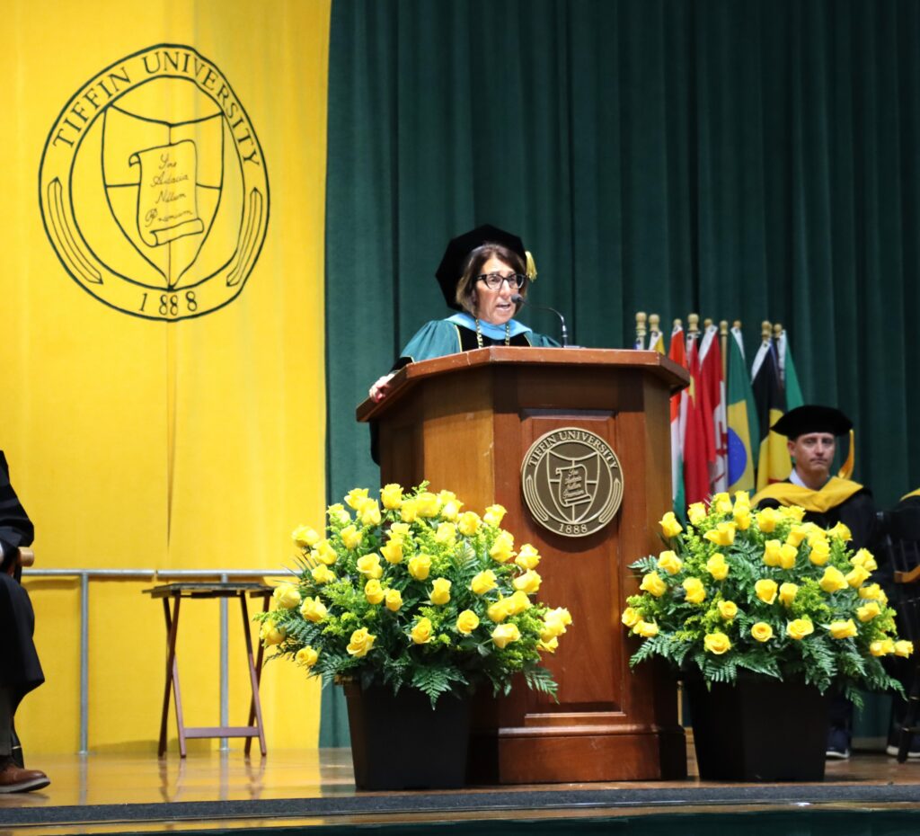Dr. Schumacher at Commencement