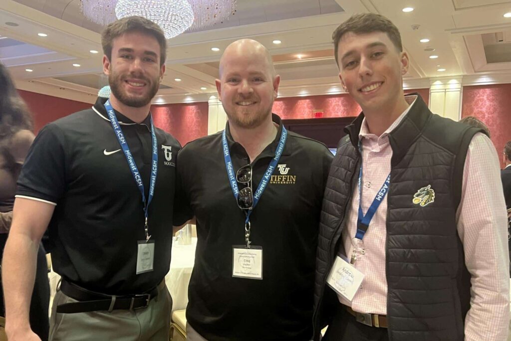 Connor Webster, Dr. Craig W. Berry, and Andrew Combs at the keynote lecture on the final day of the ACSM conference