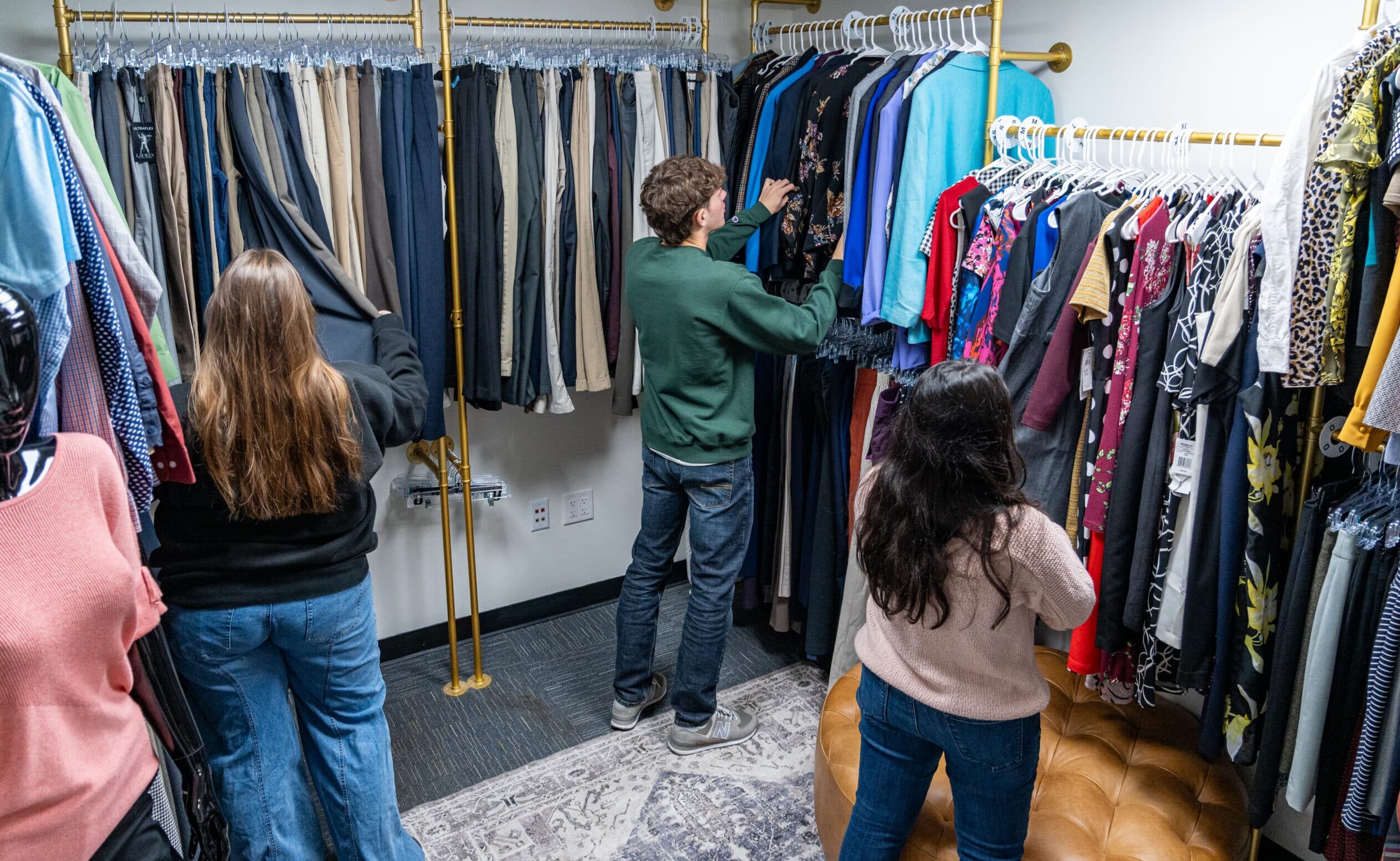 students shopping in Dragon Armoire