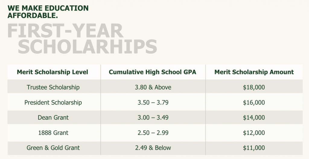 TU first-year scholarships 2025
