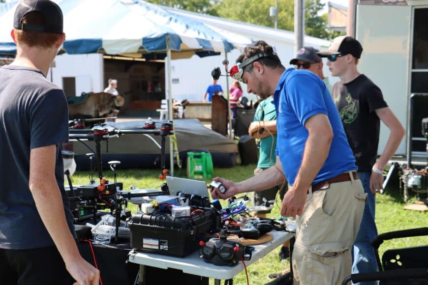 drone set up outdoors