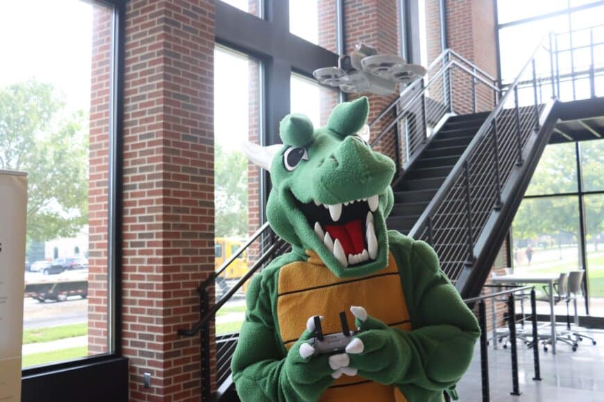 blaze flying a drone