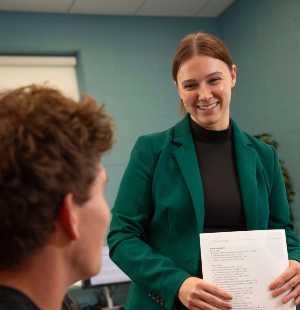 Student getting help with the FAFSA from TU professional